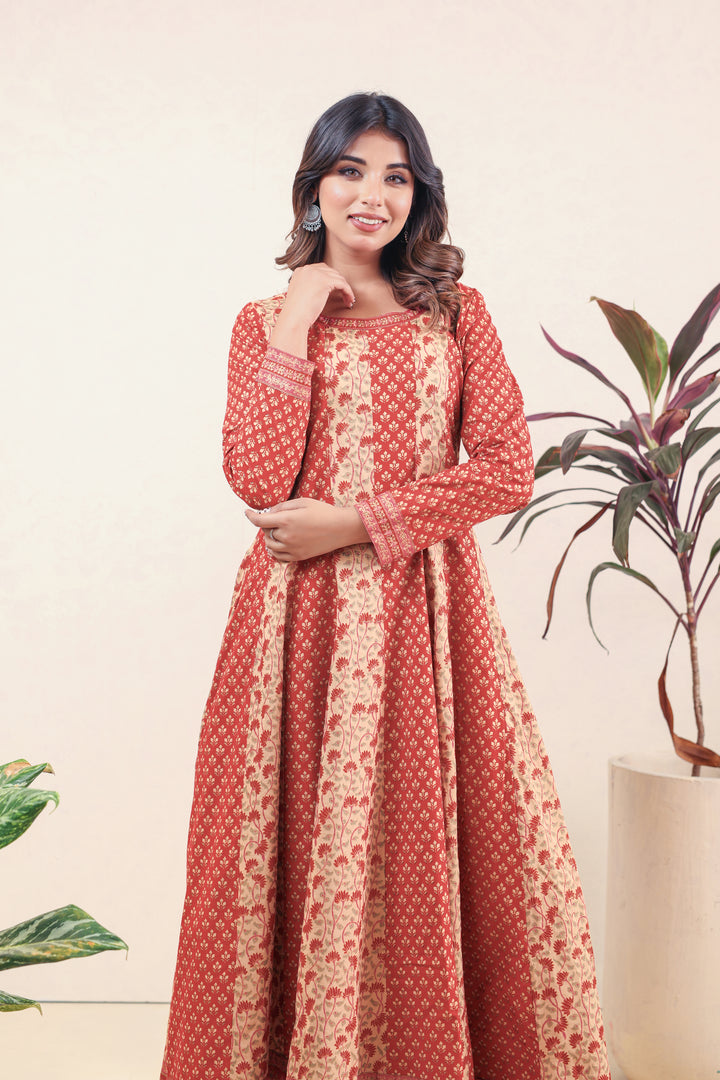 Red Buti Kali Dress