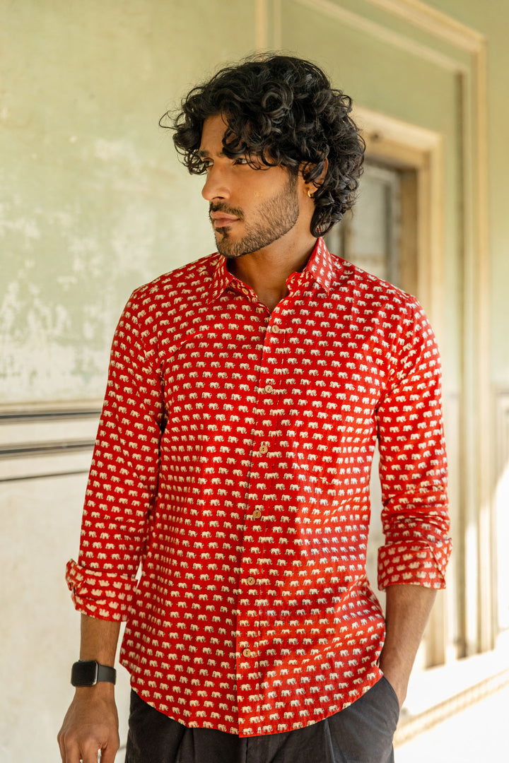 Red Elephant Full Sleeve Shirt