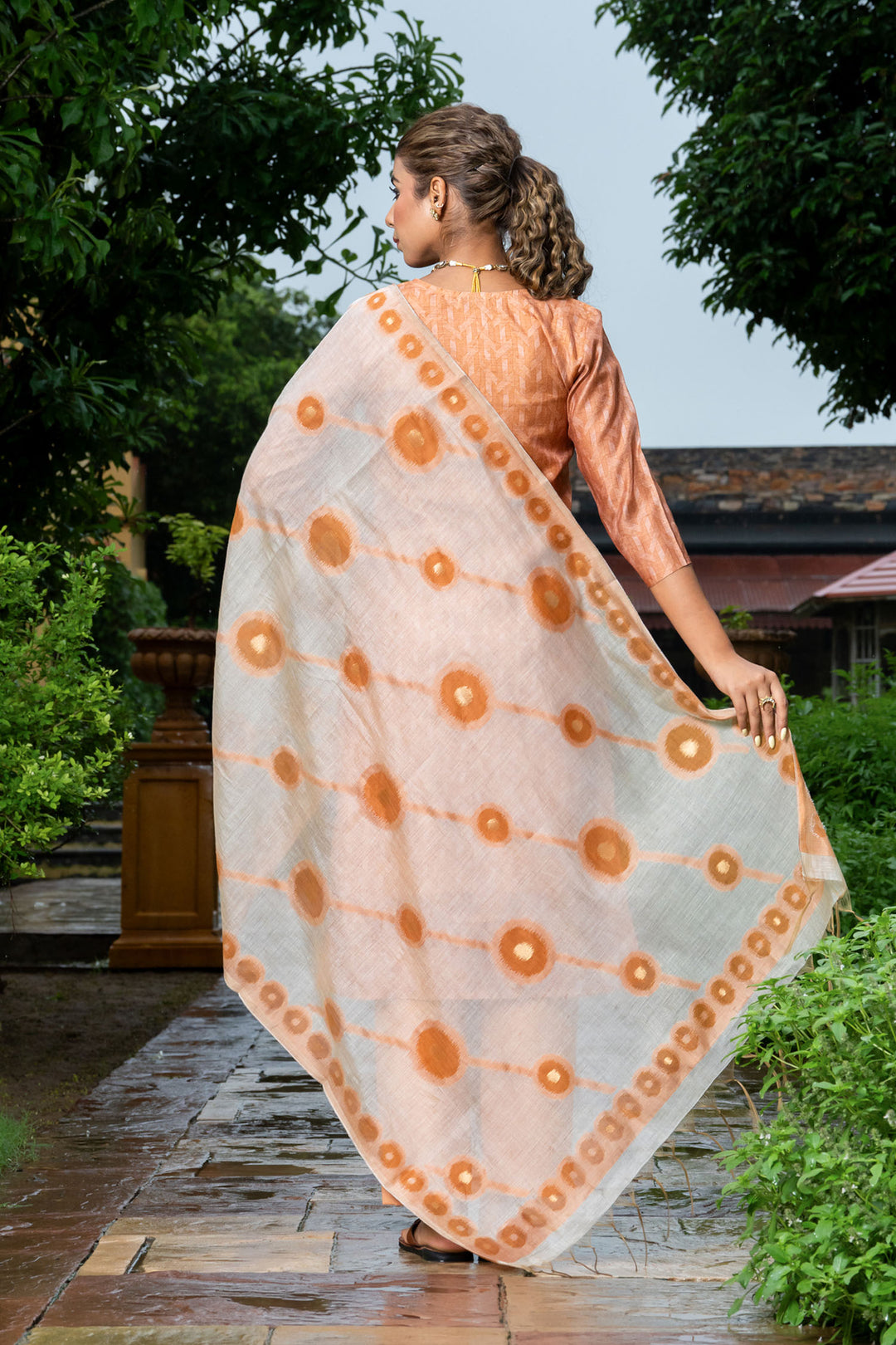 Mustard Diamond Chanderi Kurta Set