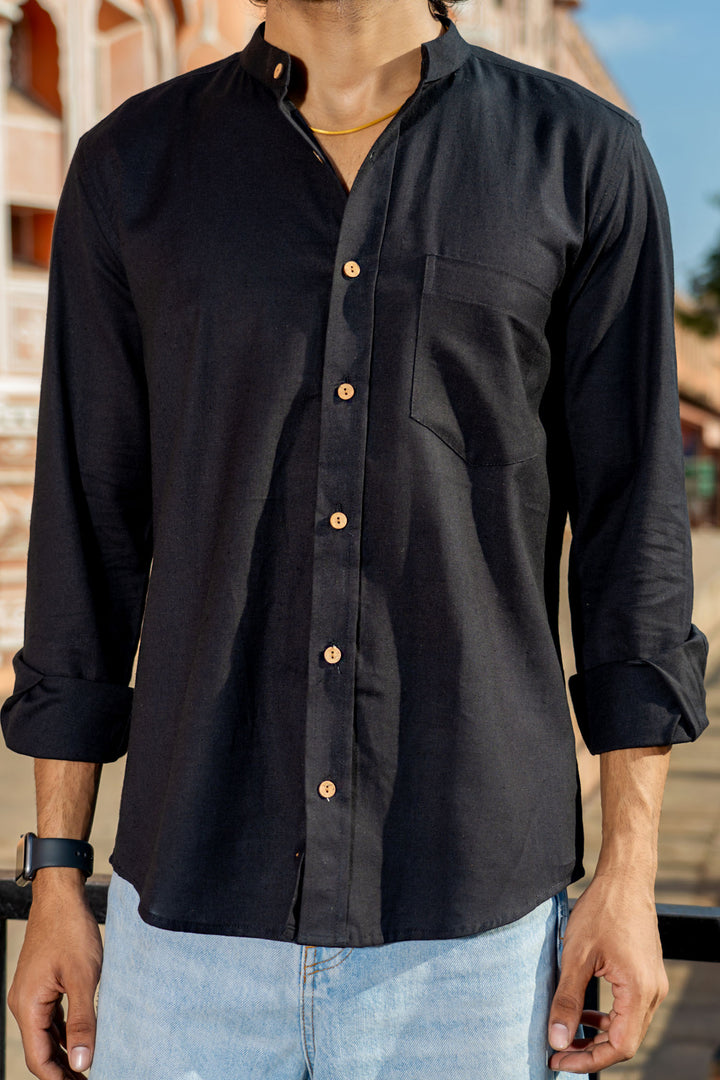 Black Cotton Shirt