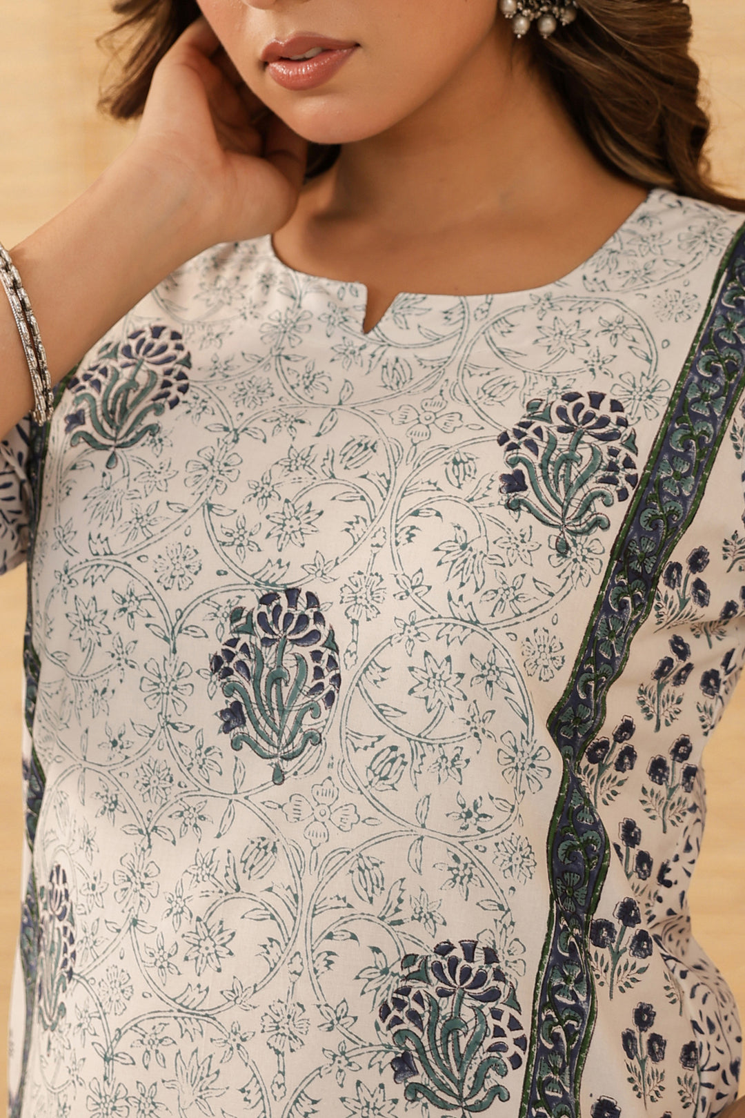 Navy Mughal Kurta Set