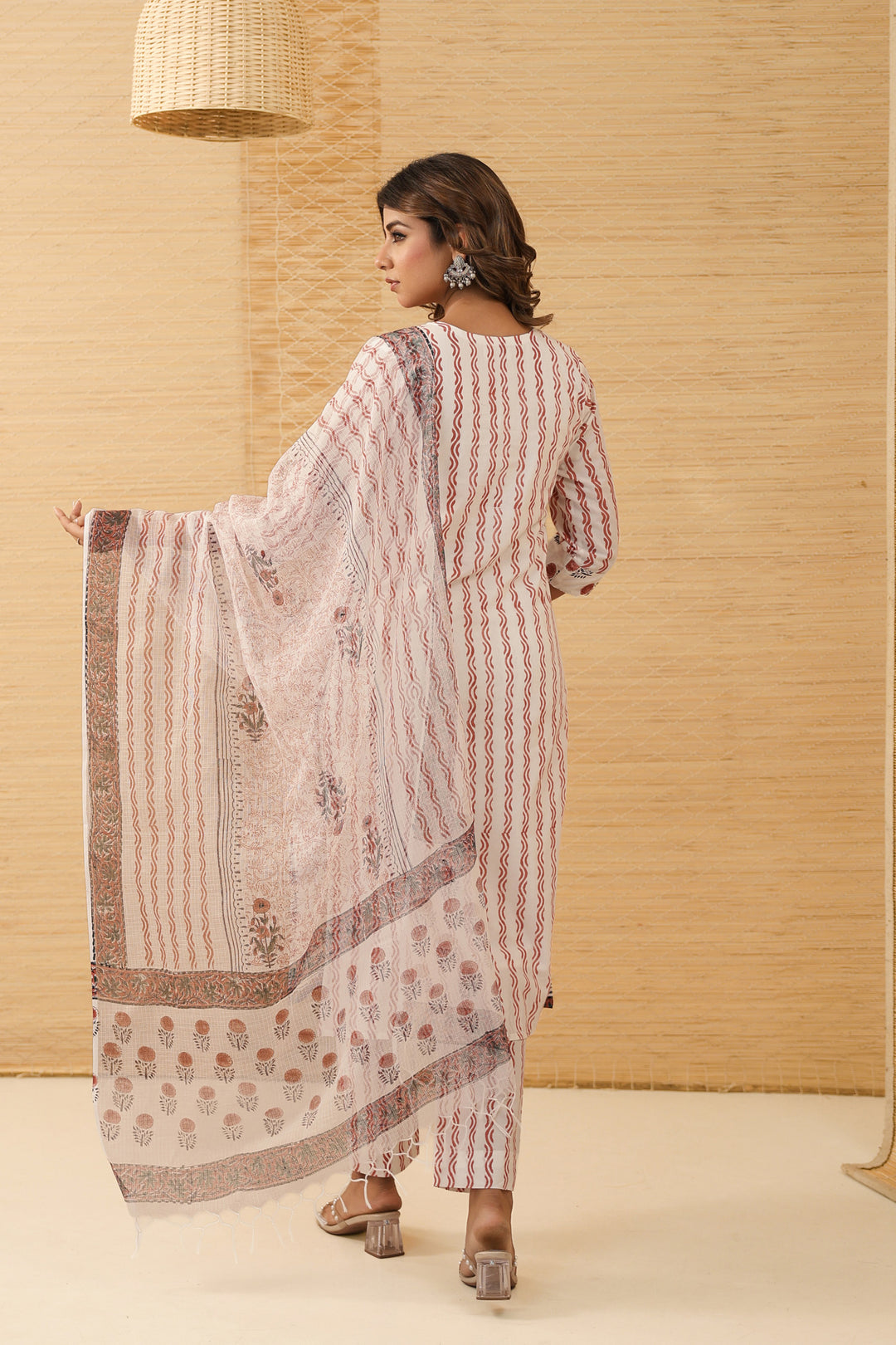 Brown Mughal Kurta Set