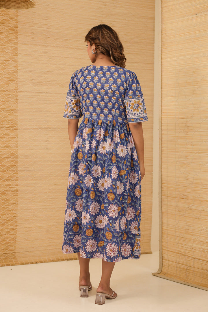Blue Yellow Buti Nyra Dress