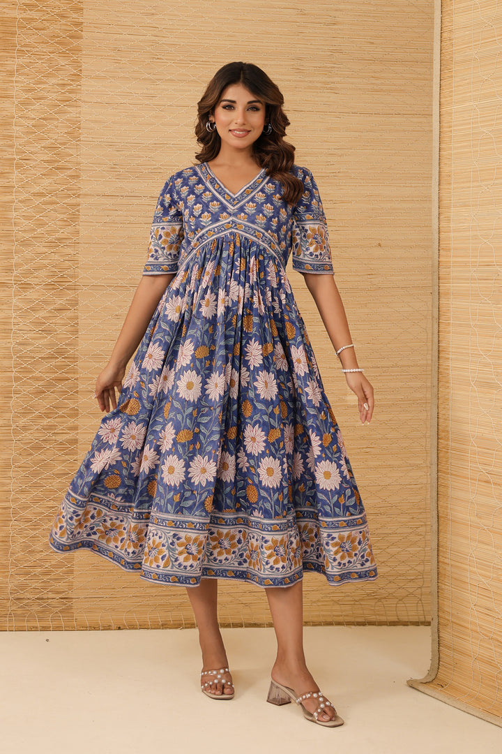 Blue Yellow Buti Nyra Dress