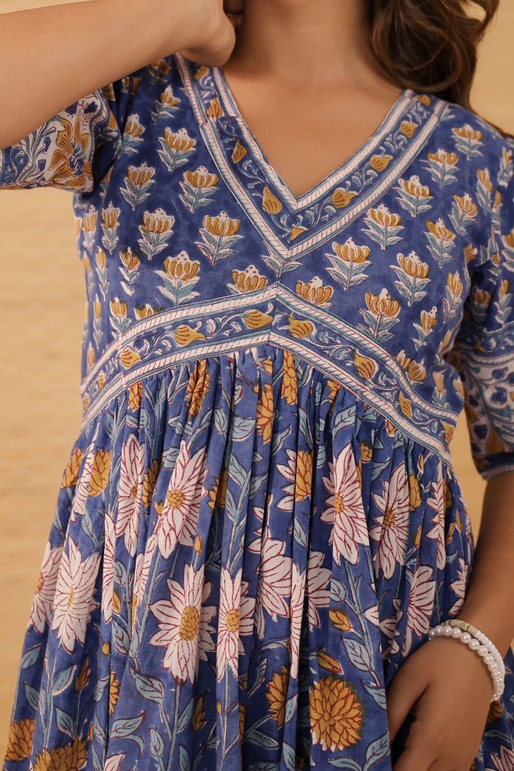Blue Yellow Buti Nyra Dress