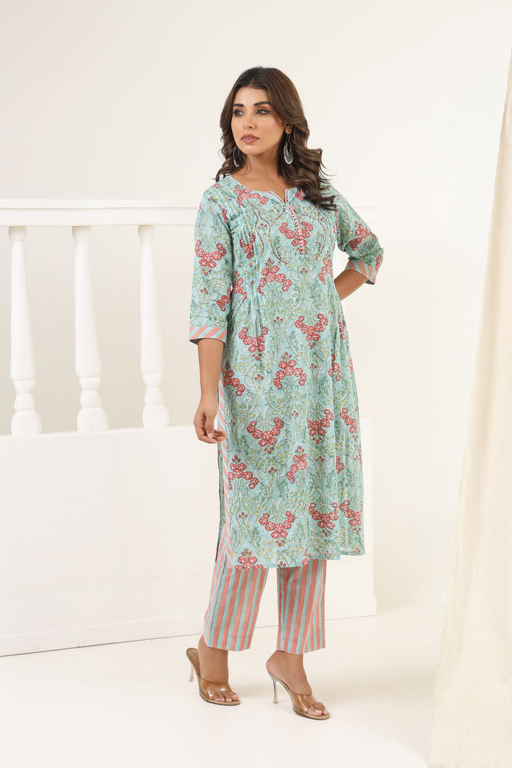 Sky Blue Gulbag Kurta Set