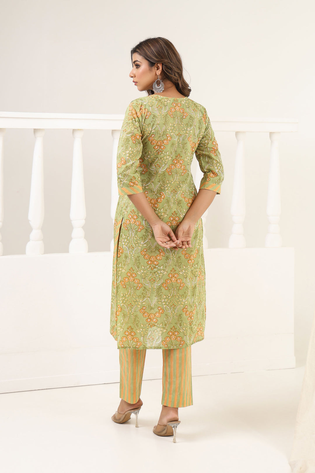 Lime Gulbag Kurta Set