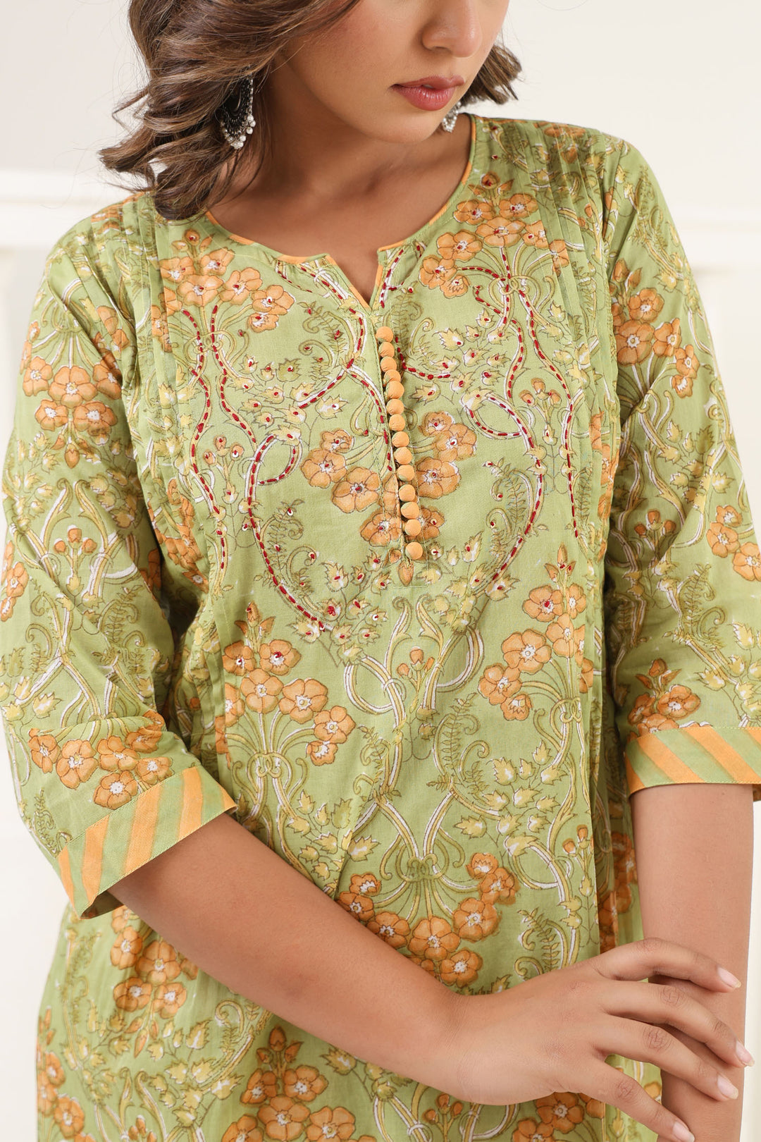 Lime Gulbag Kurta Set