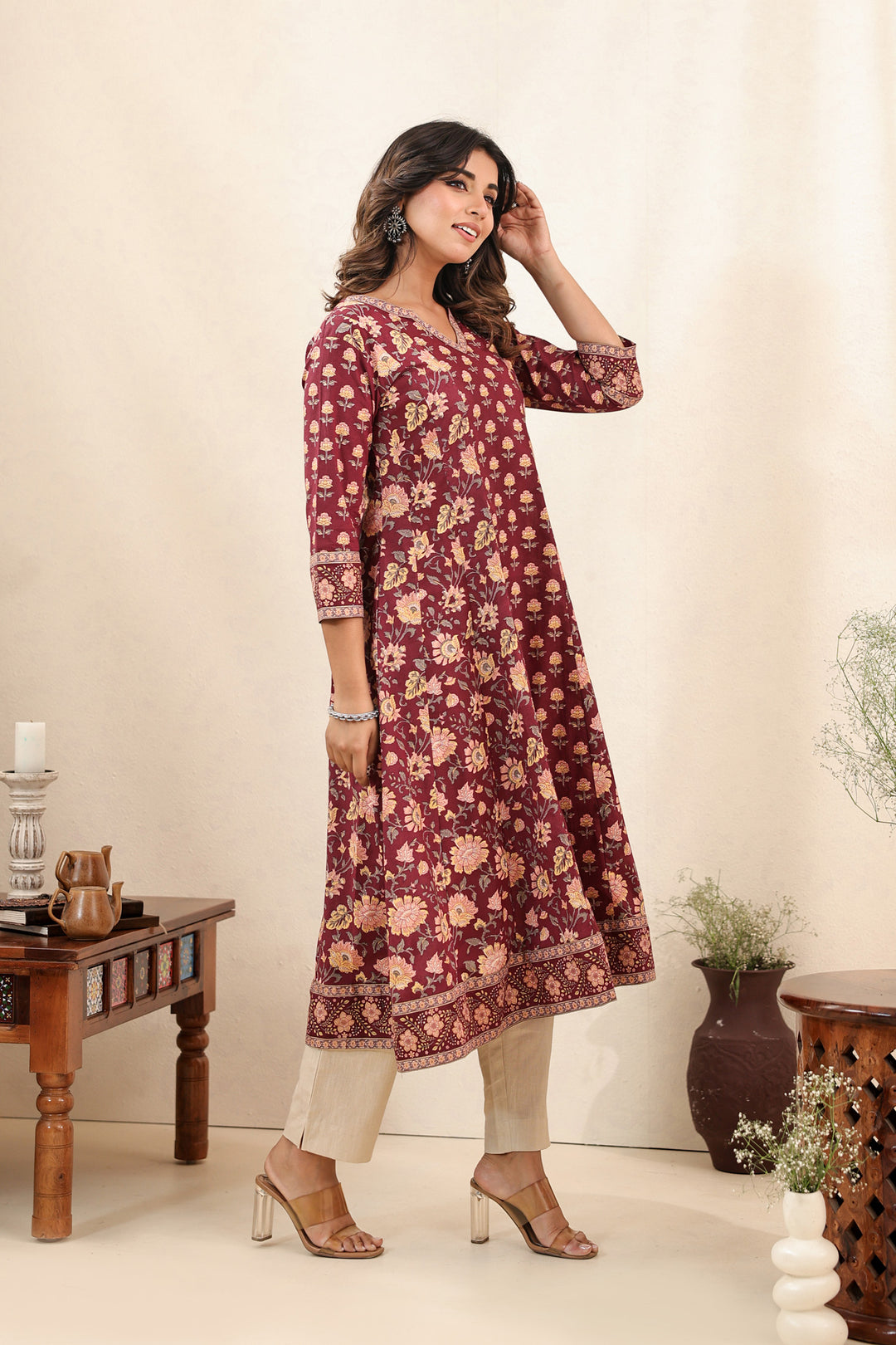 Brown Kali Dress Set