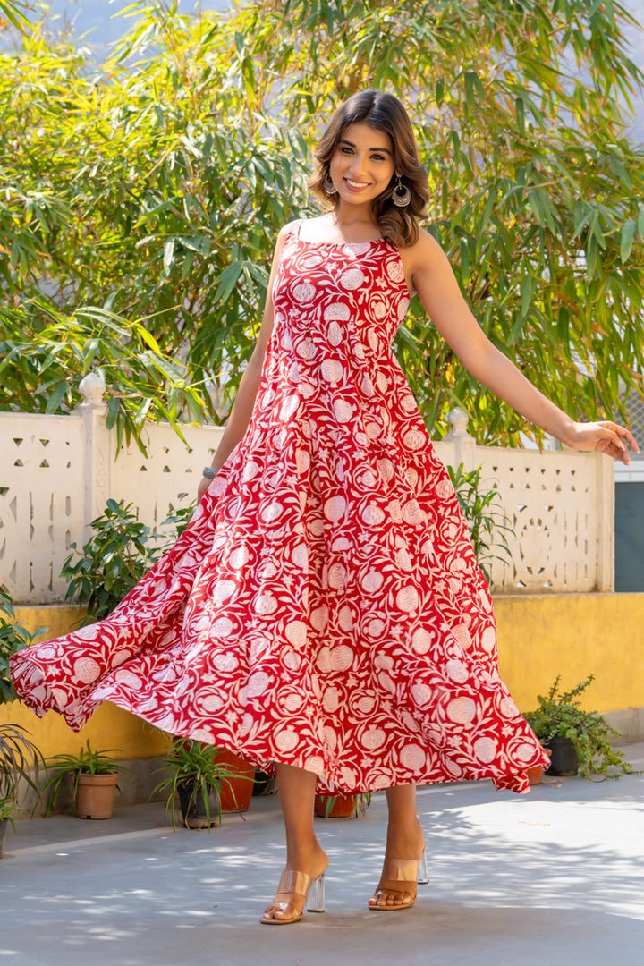 Valentines Floral Strap Dress