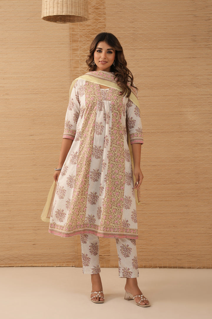 Lime Pink Dress Set
