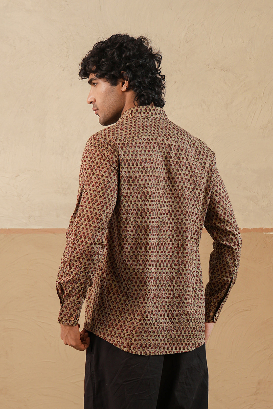 Madder Brown Buti Full Sleeve Shirt