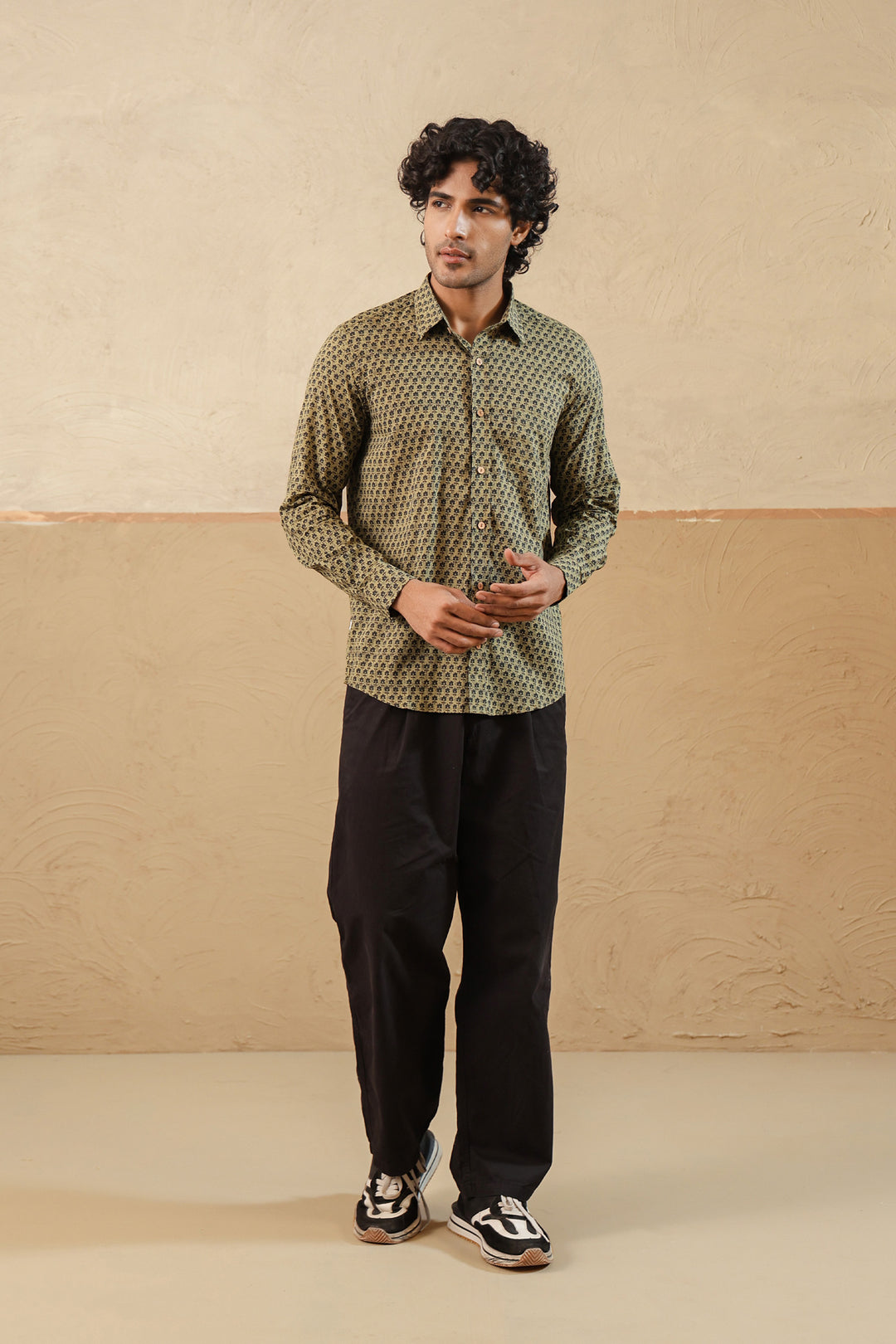 Madder Green Buti Full Sleeve Shirt