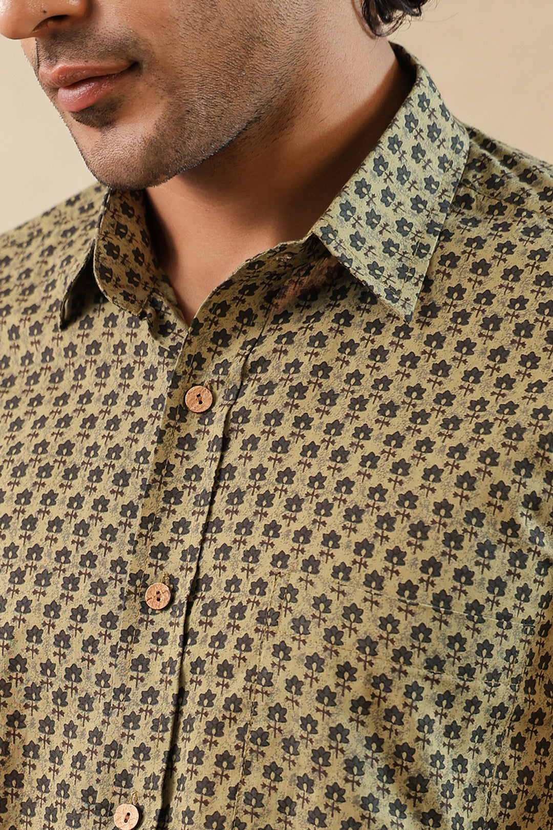 Madder Green Buti Full Sleeve Shirt