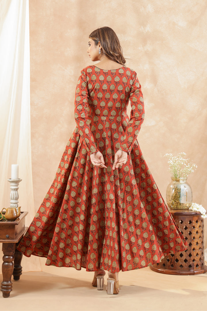 Shilpi Ajrakh Red Dress