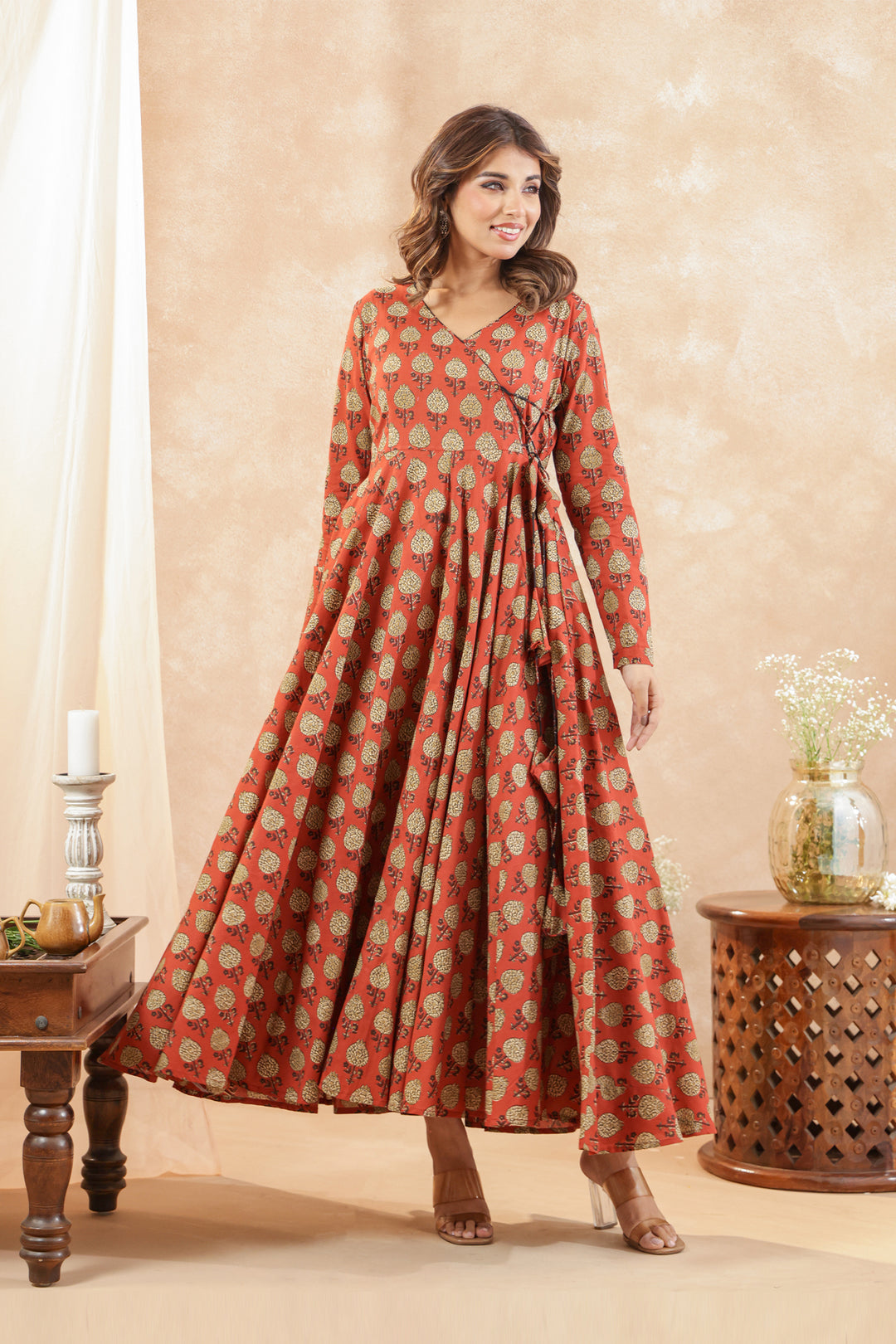 Shilpi Ajrakh Red Dress