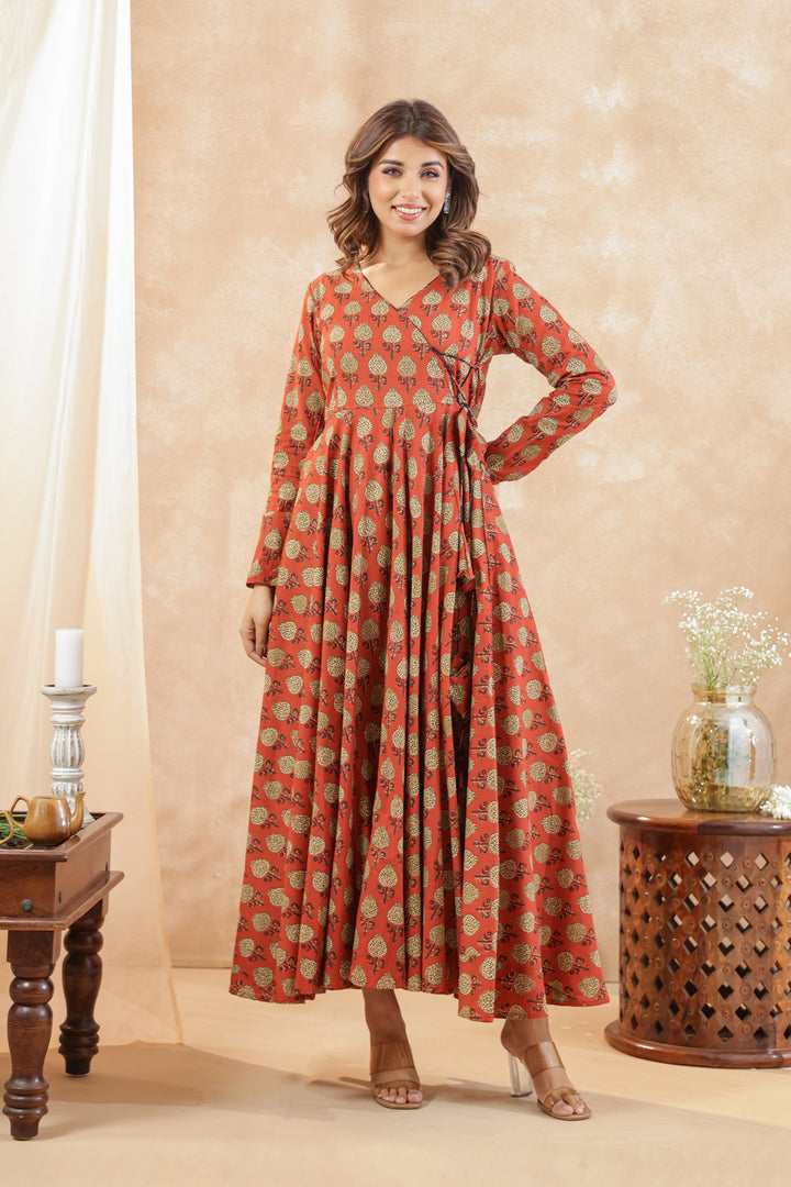 Shilpi Ajrakh Red Dress