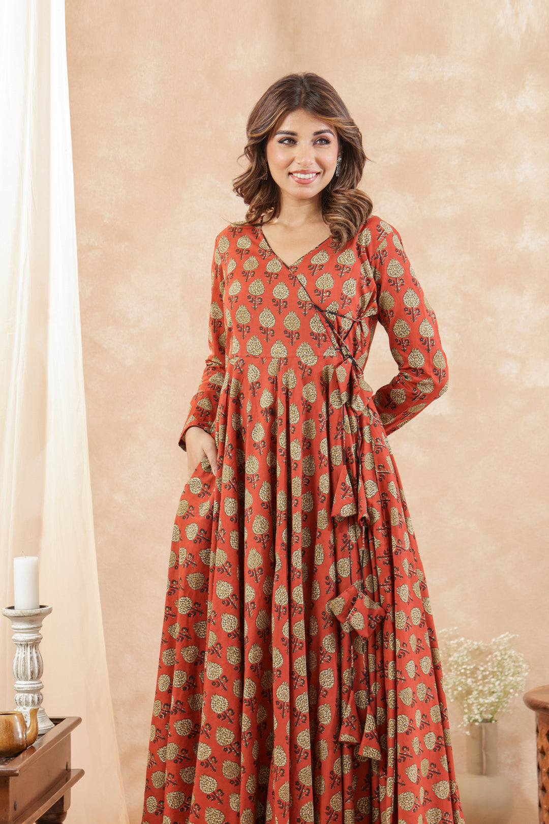 Shilpi Ajrakh Red Dress