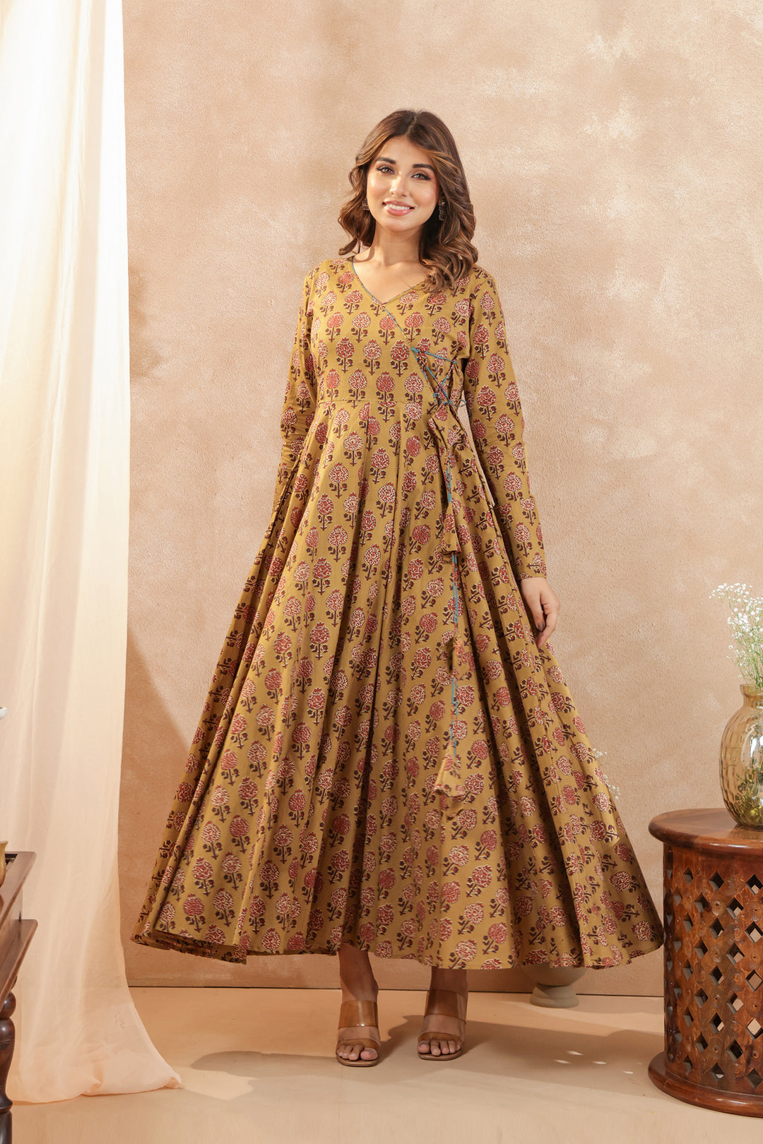 Shilpi Ajrakh Mustard Dress