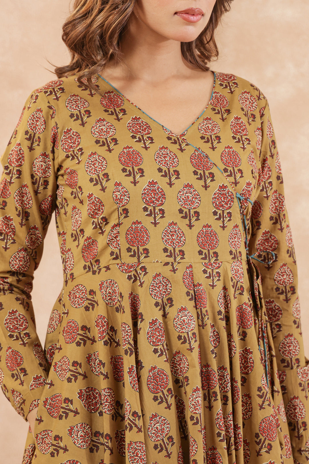 Shilpi Ajrakh Mustard Dress