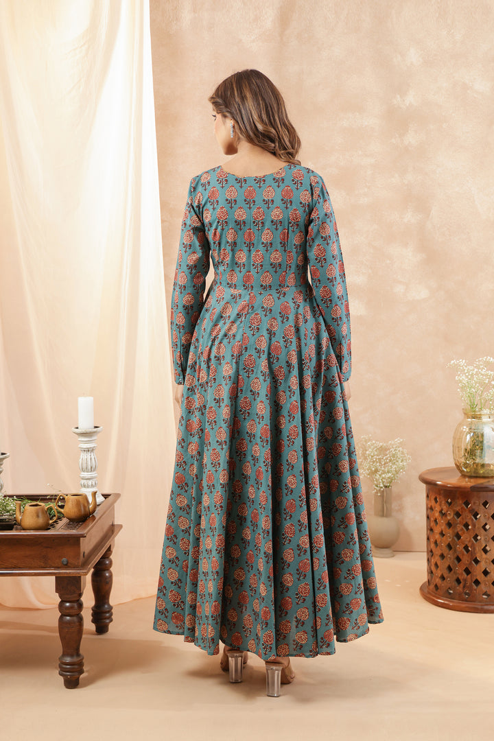 Shilpi Ajrakh Blue Dress