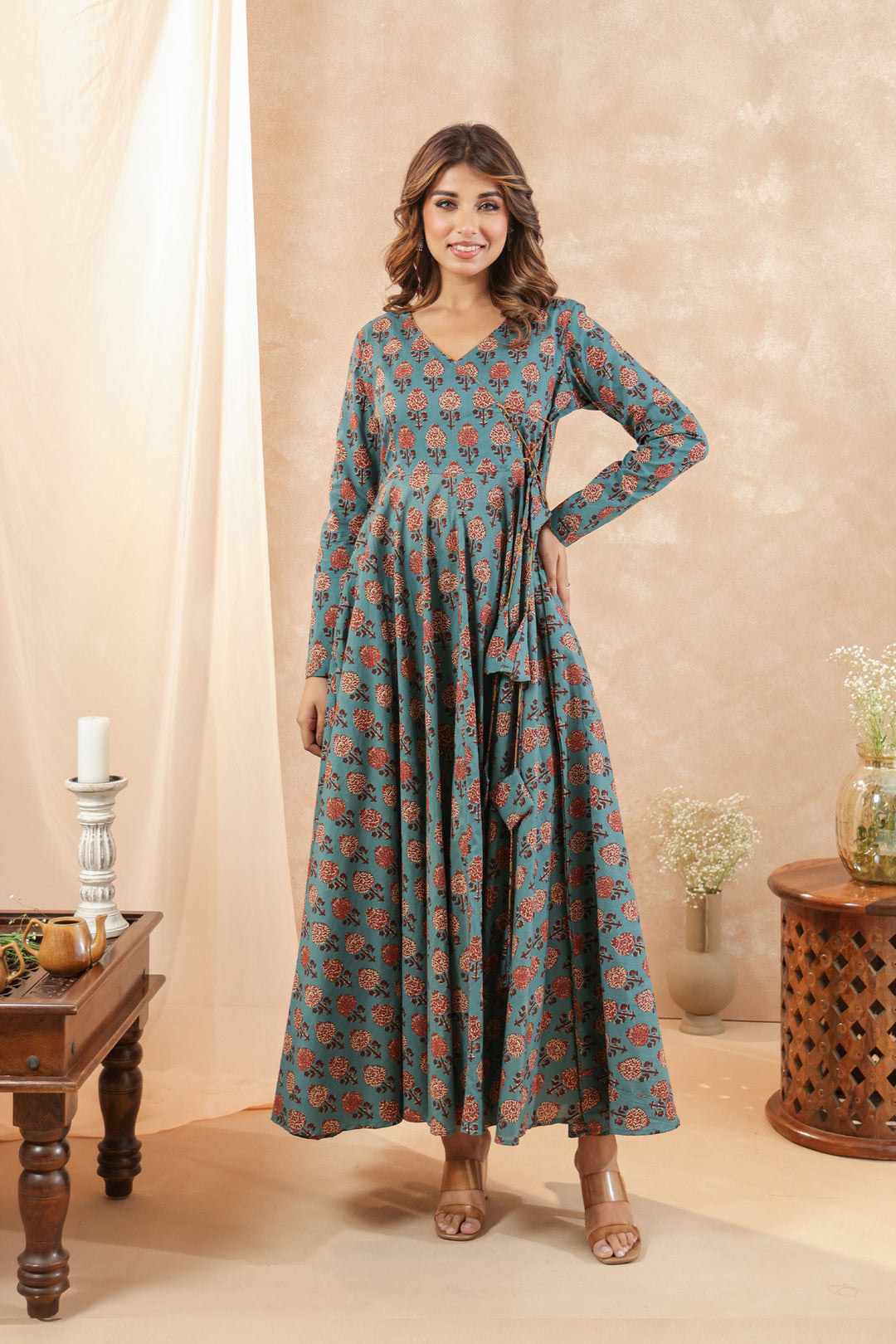 Shilpi Ajrakh Blue Dress