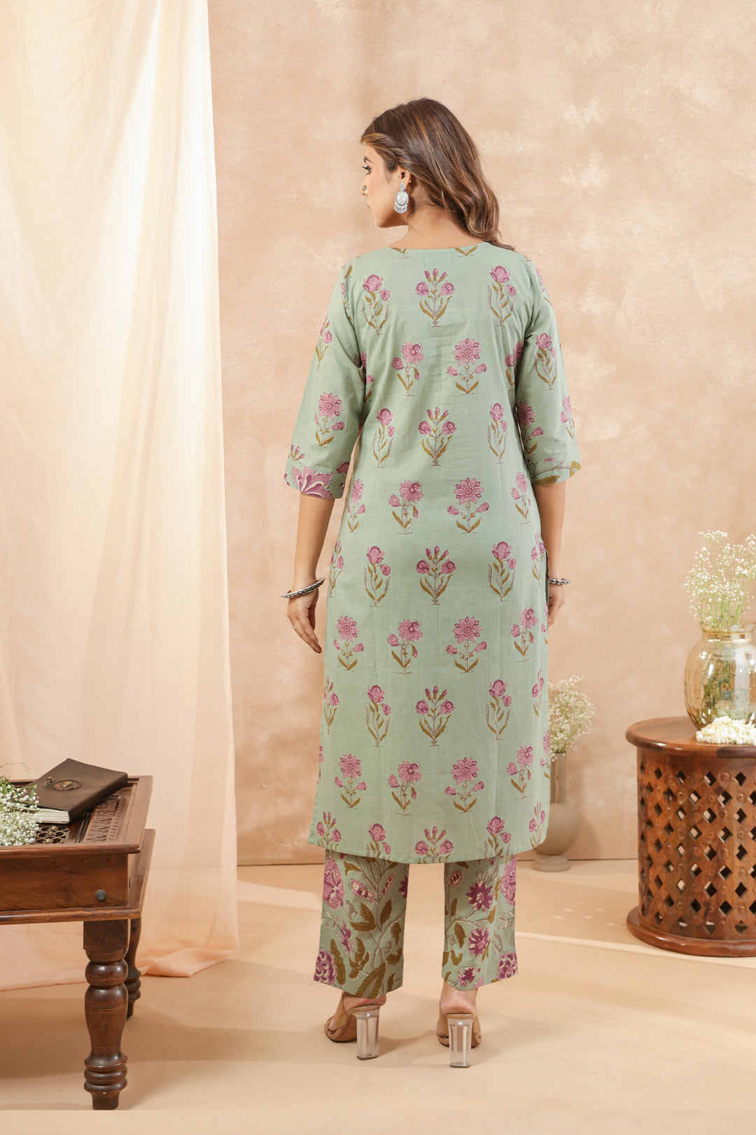Pastel Sea Green Suit Set