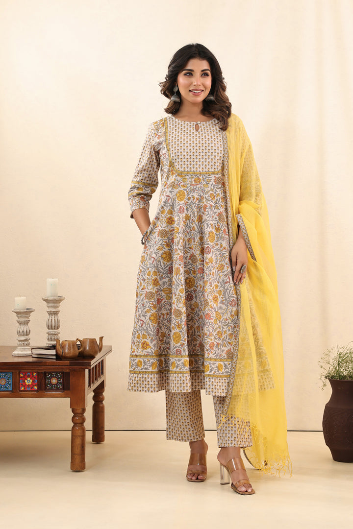Pastel Yellow Dress Set
