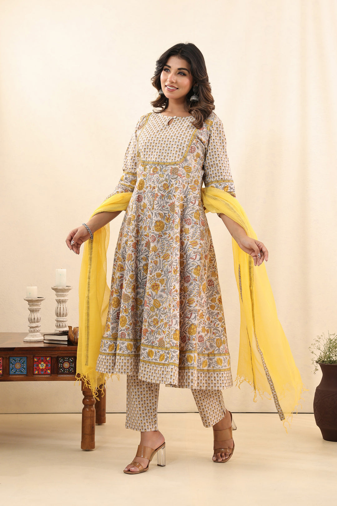 Pastel Yellow Dress Set