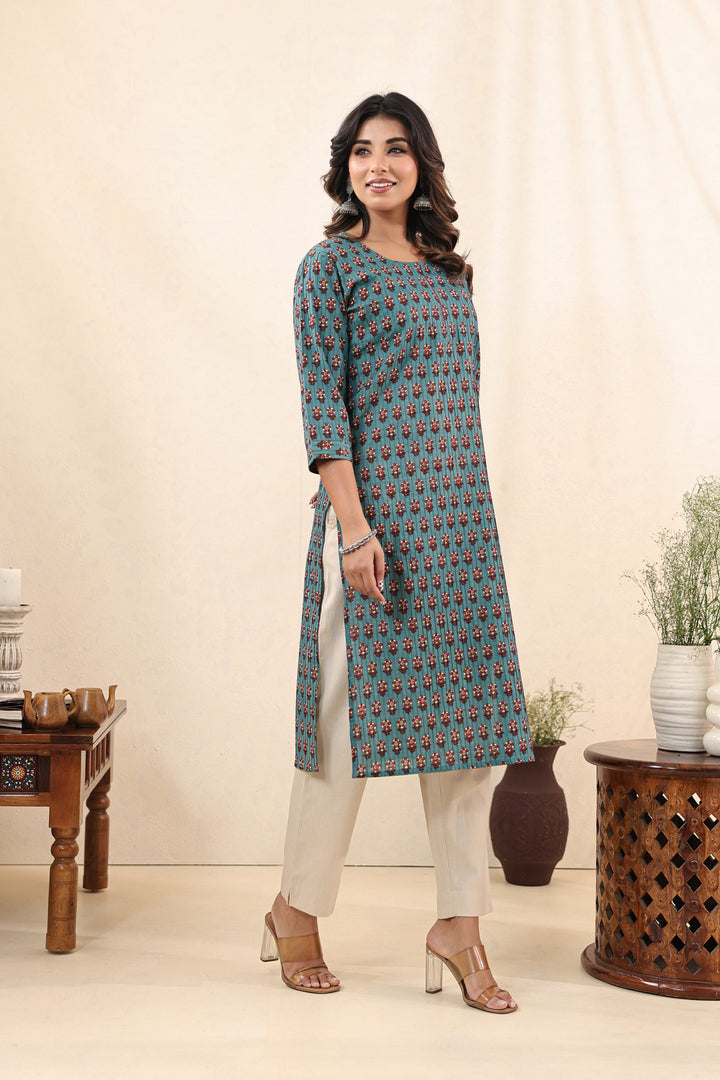 Blue Buti Kurta