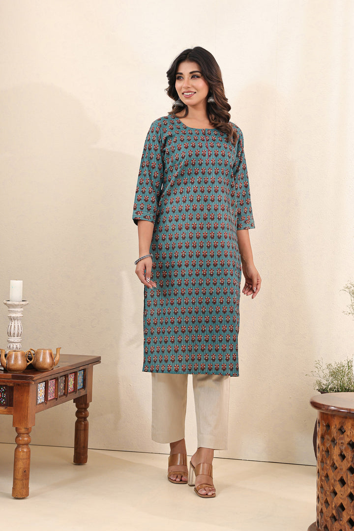 Blue Buti Kurta