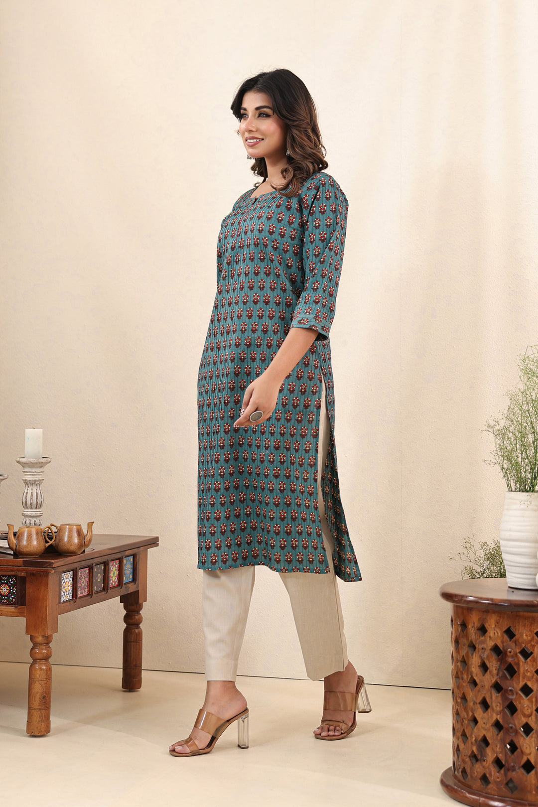 Blue Buti Kurta Set