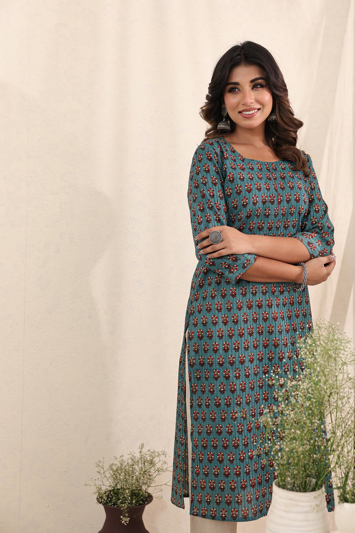 Blue Buti Kurta