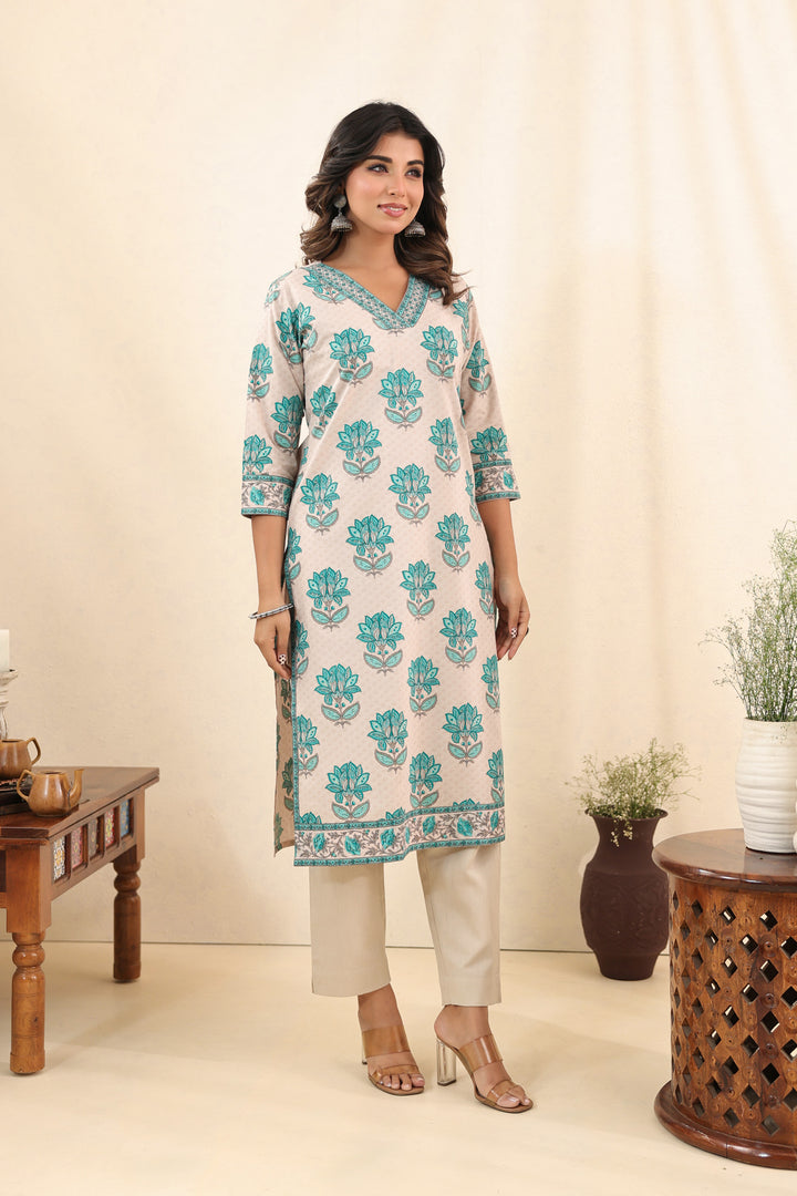 Turquoise Ruhi Kurta