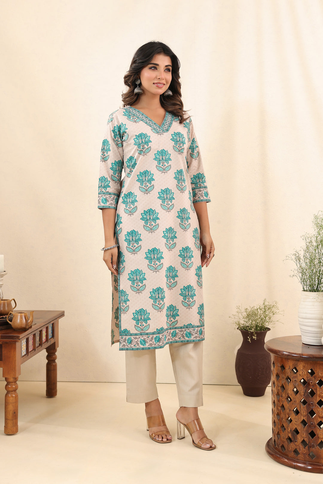 Turquoise Ruhi Kurta Set
