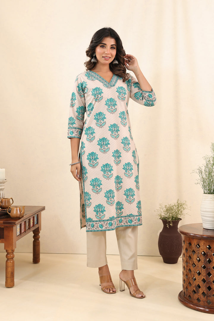 Turquoise Ruhi Kurta Set