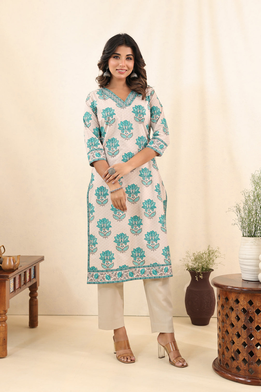 Turquoise Ruhi Kurta