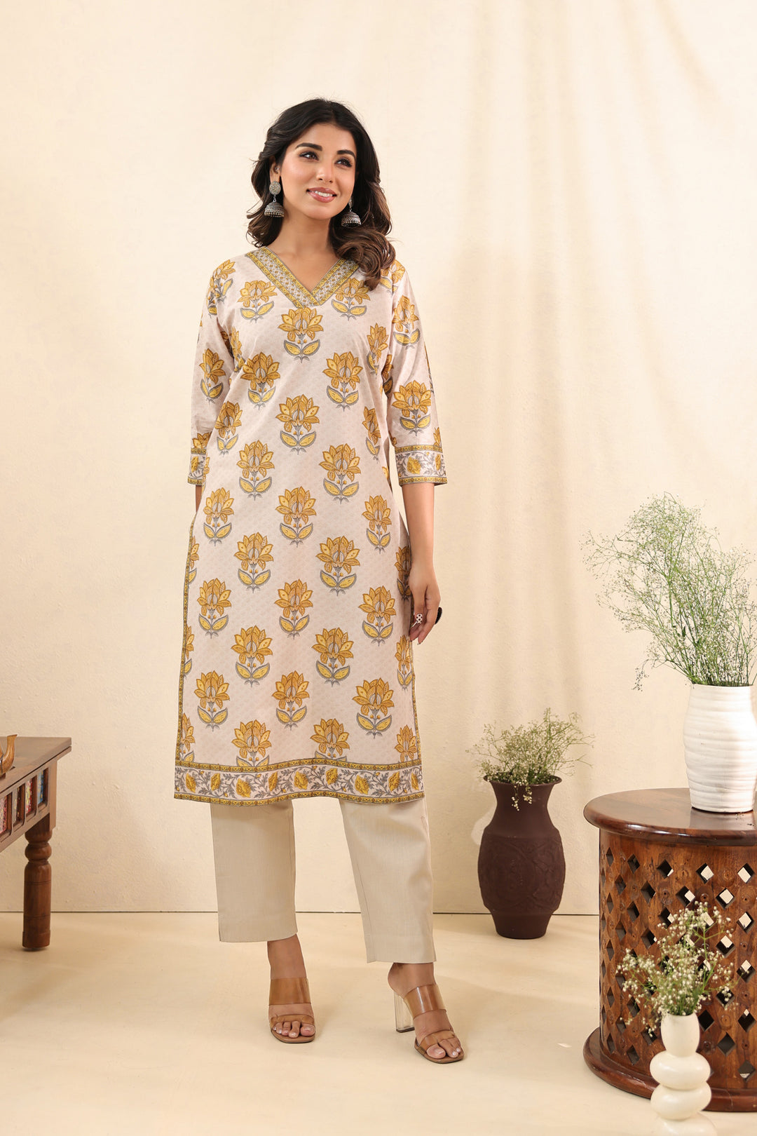 Yellow Ruhi Kurta