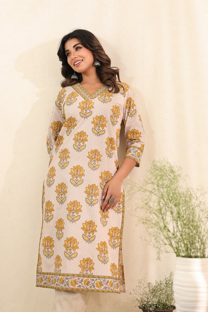 Yellow Ruhi Kurta