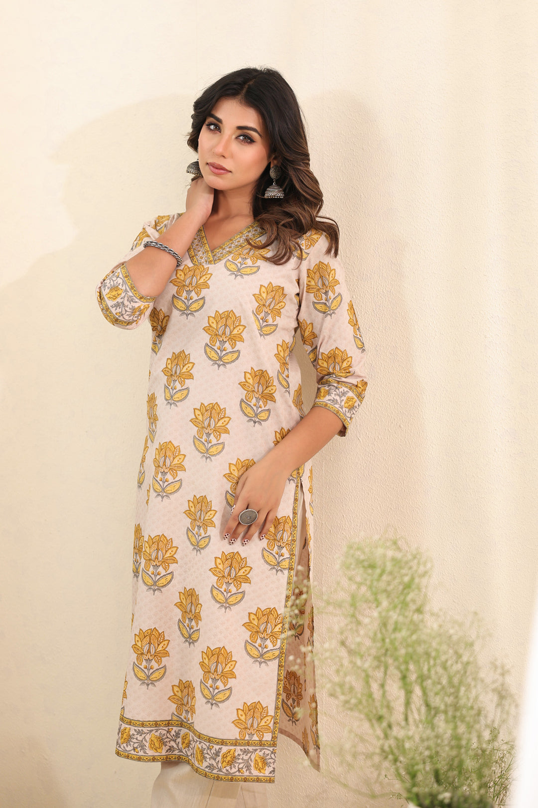 Yellow Ruhi Kurta