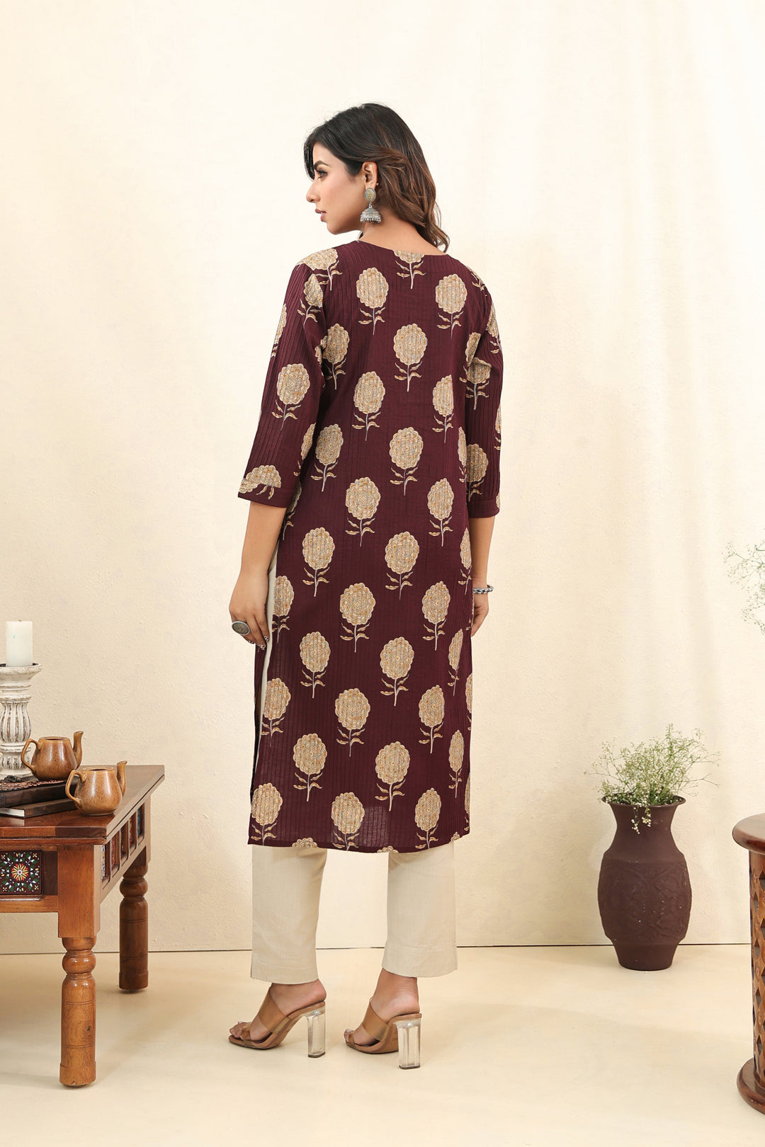Purple Blossom Kurta
