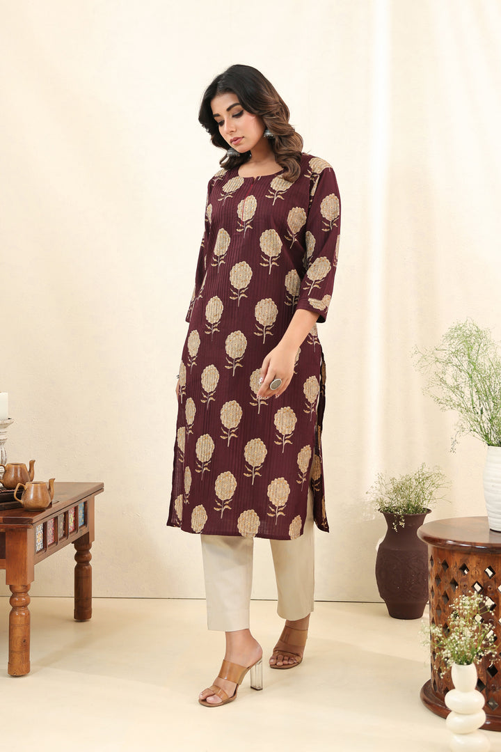 Purple Blossom Kurta