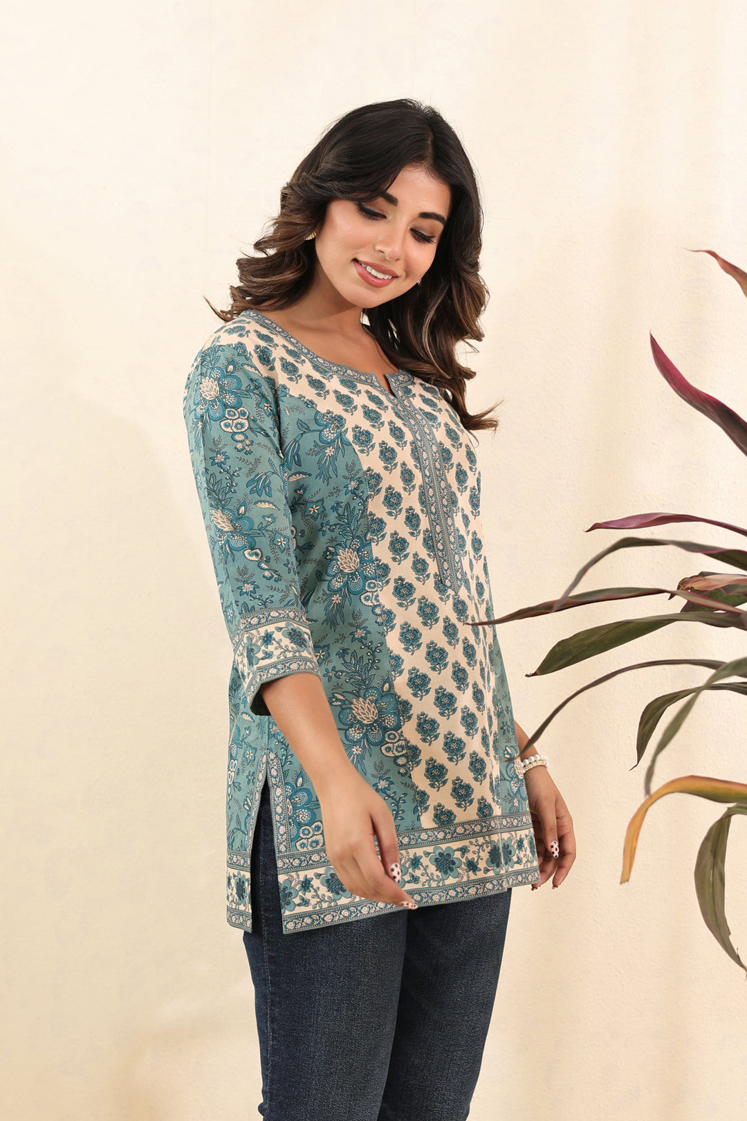 Turquoise Jiya Top