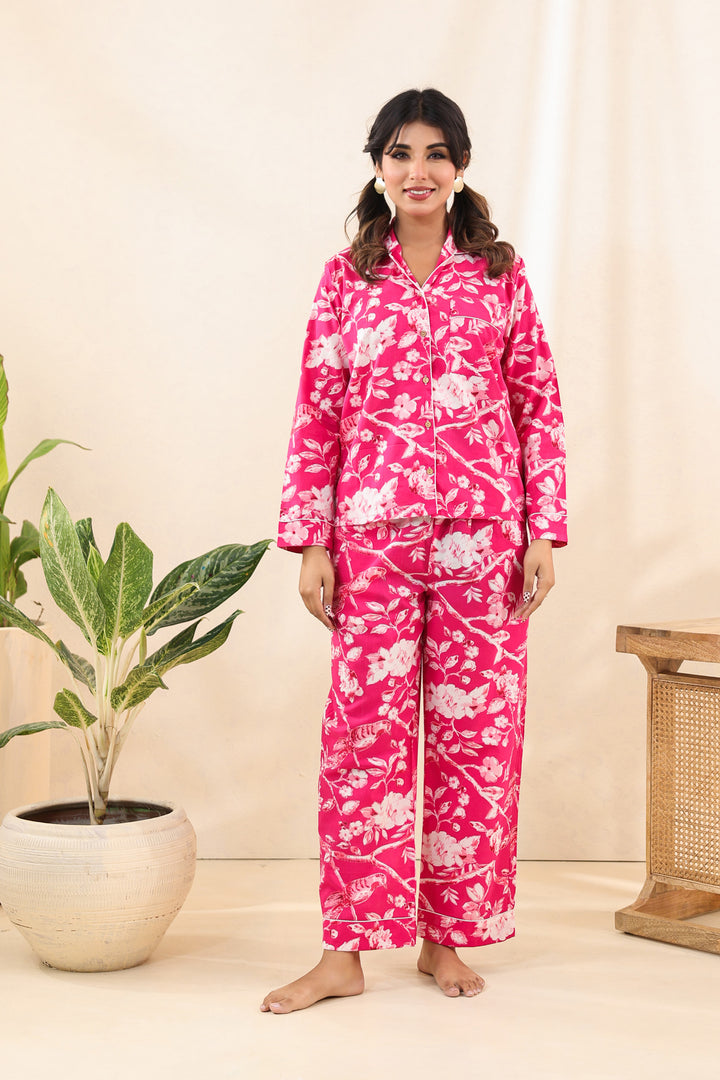 Pink Floral PJ Set
