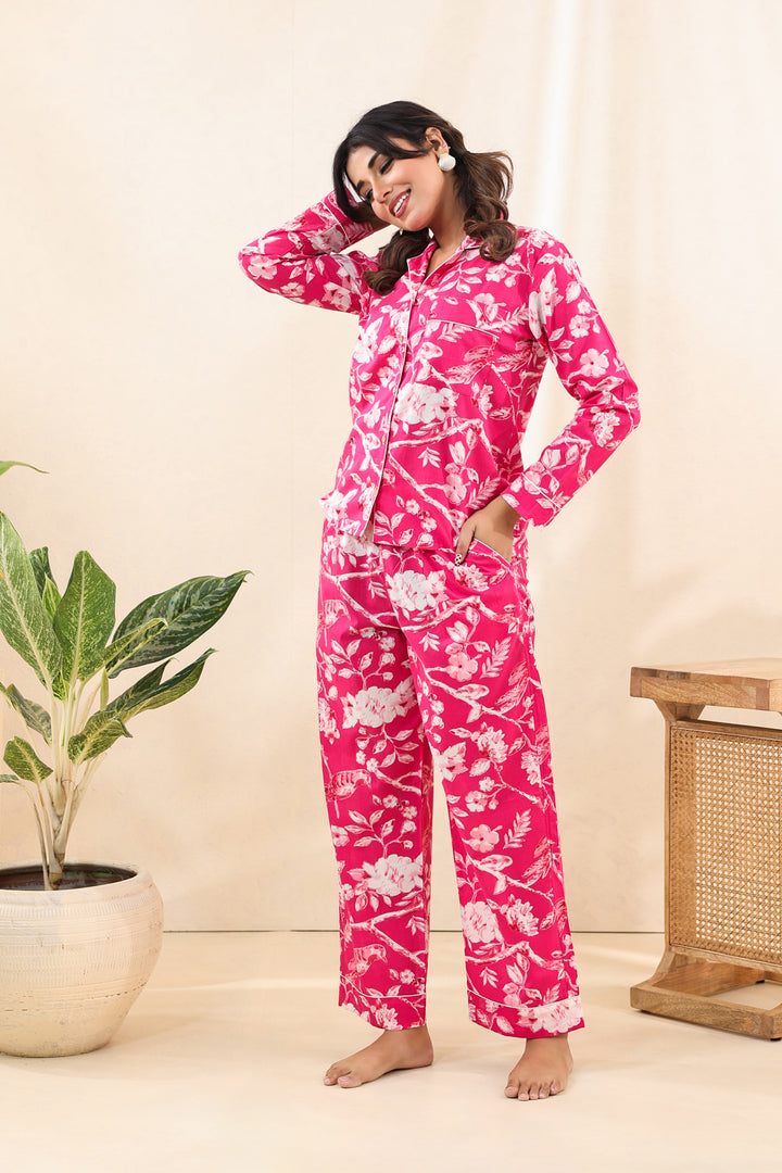 Pink Floral PJ Set