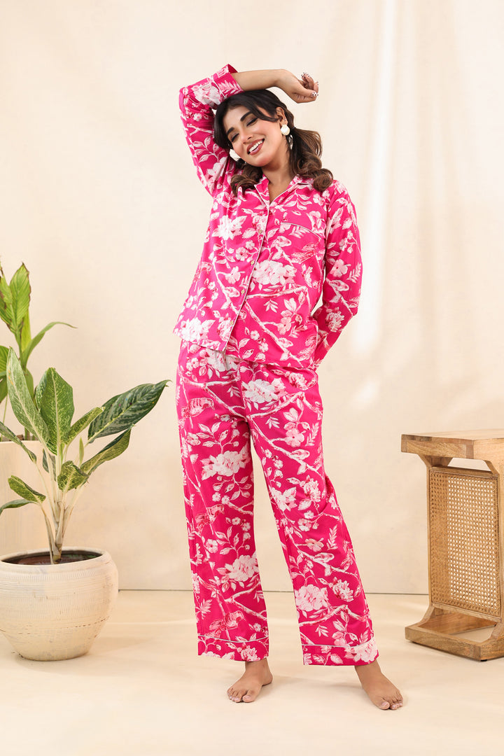 Pink Floral PJ Set