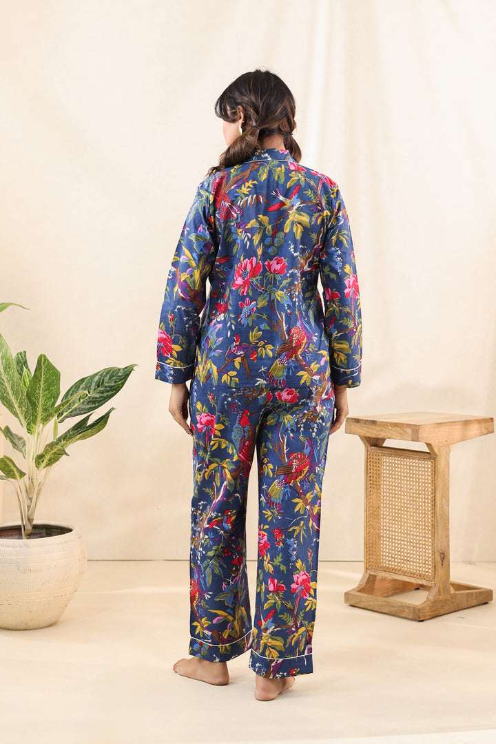 Blue Floral PJ Set