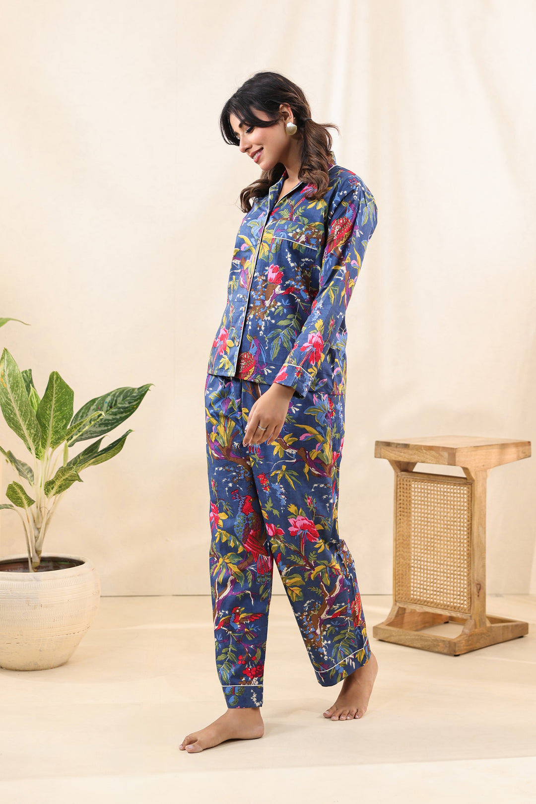 Blue Floral PJ Set
