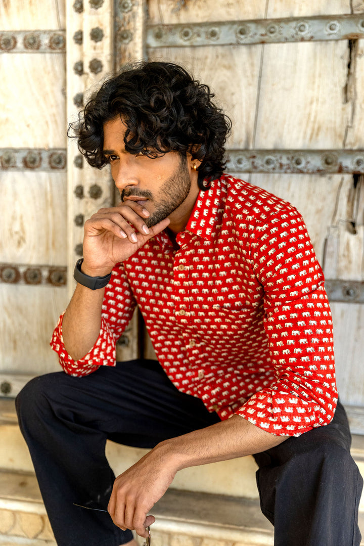 Red Elephant Full Sleeve Shirt