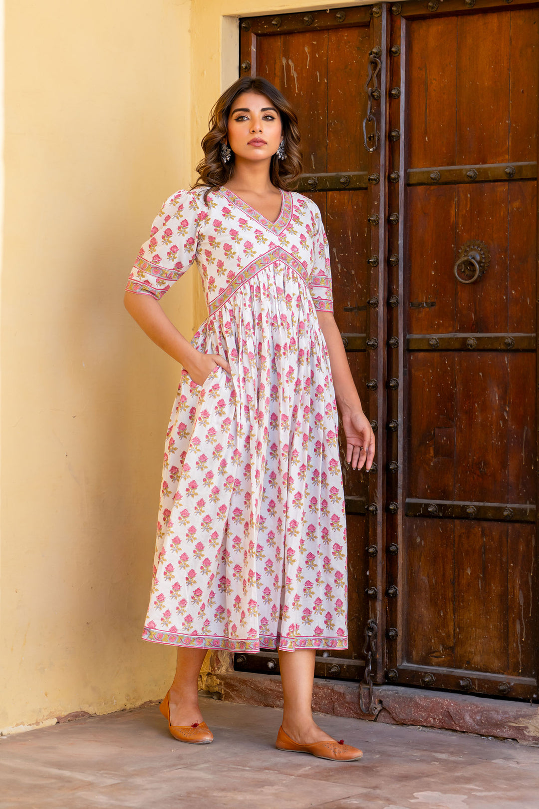 White Pink Buti Nyra Dress